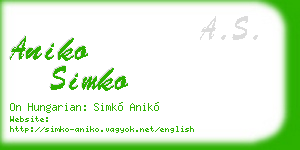 aniko simko business card
